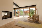 Haus Schliersee: Wohnzimmer mit Kamin