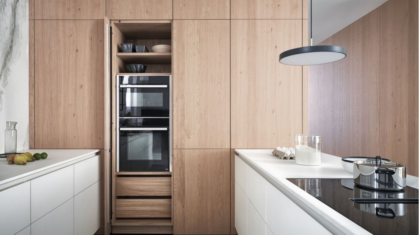 beistelltisch kiefer >Tine< in Weiß, Farbe Fronten:LW Lincoln-Walnut