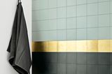 Kunststofffliesen von Click'n Tile in Grün, Gold und Schwarz