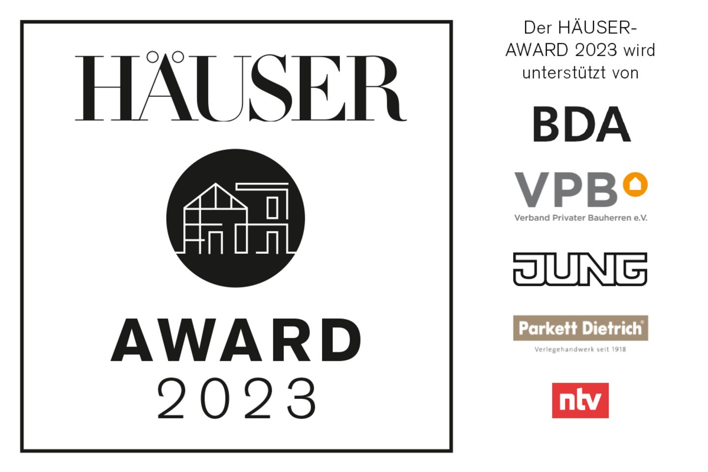 HÄUSER AWARD 2023: 15,000 euros for the best individual houses
