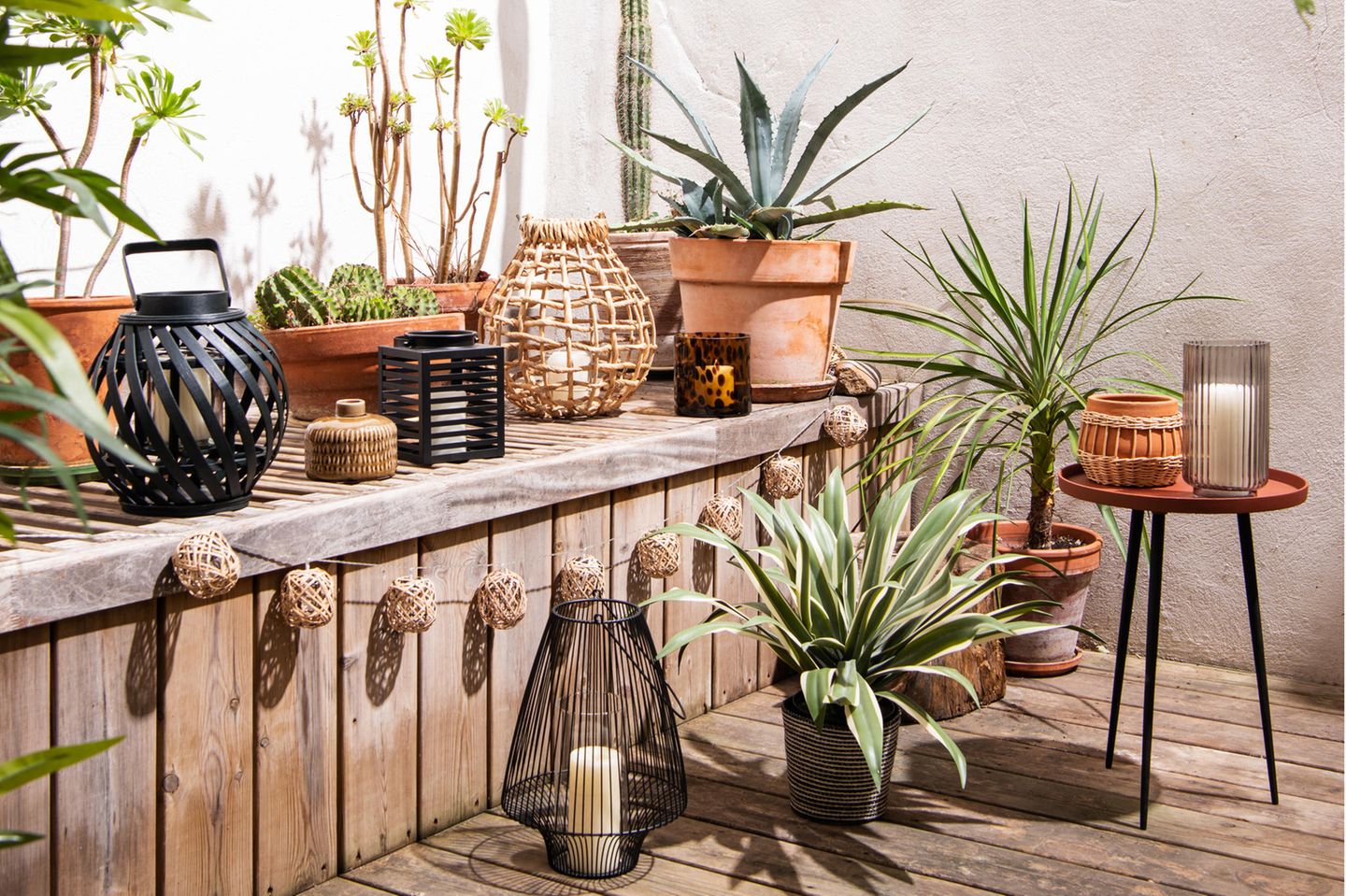 Boho-Beleuchtung durch Laternen und Windlichter - [SCHNER WOHNEN]