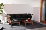 Outdoor-Sofa aus Akazienholz mit Sitzpolstern
