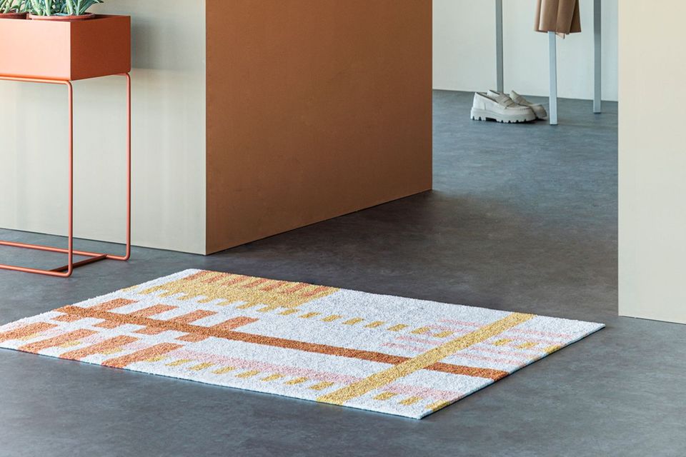 Fußmatte "Loom" in Gelb- und Orangetönen
