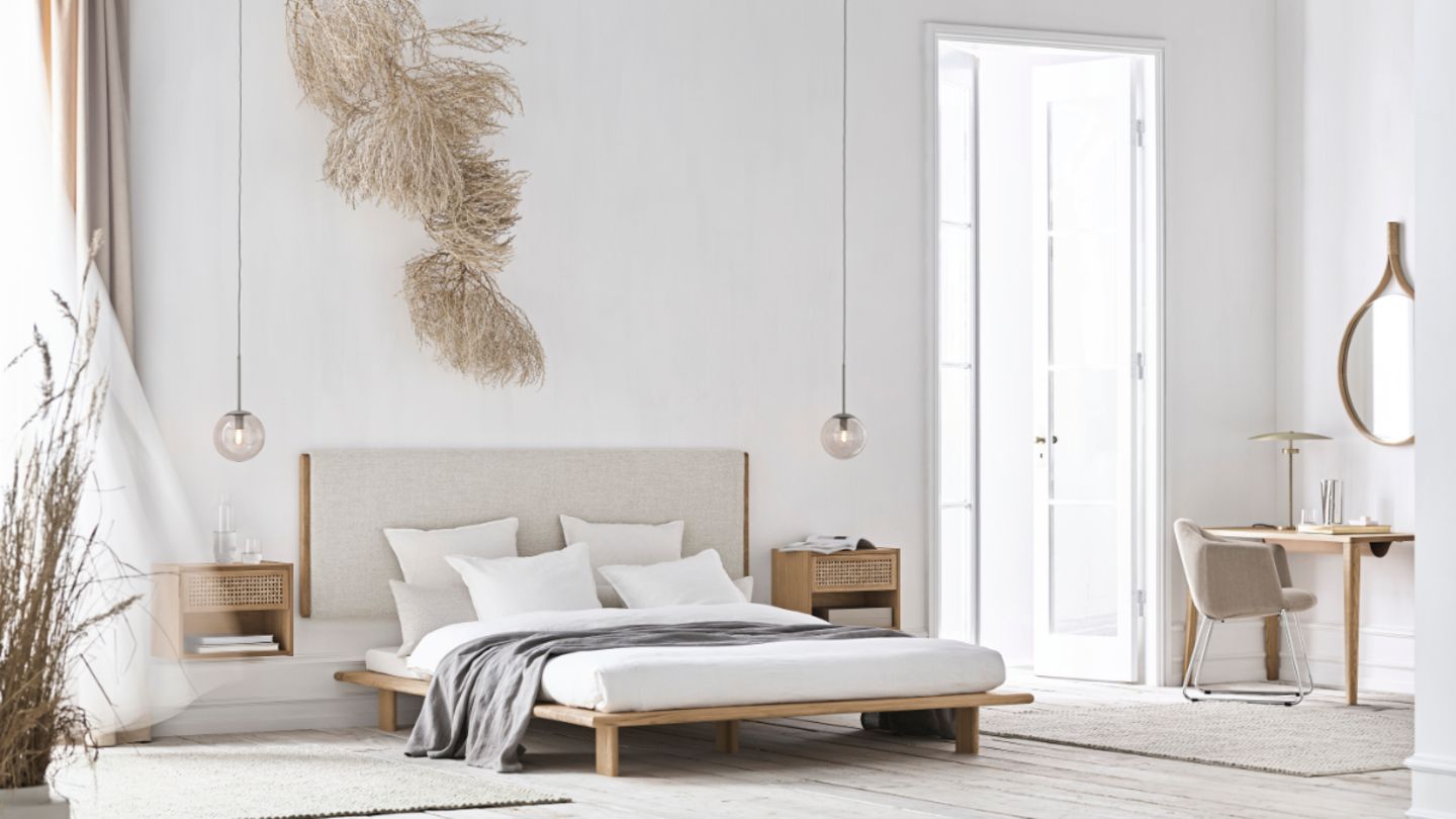 Ideen für die Wand hinterm Bett: Tapete von Farrow & Ball