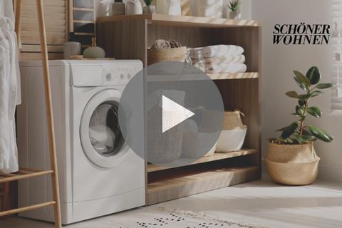 Waschküche mit Waschmaschine