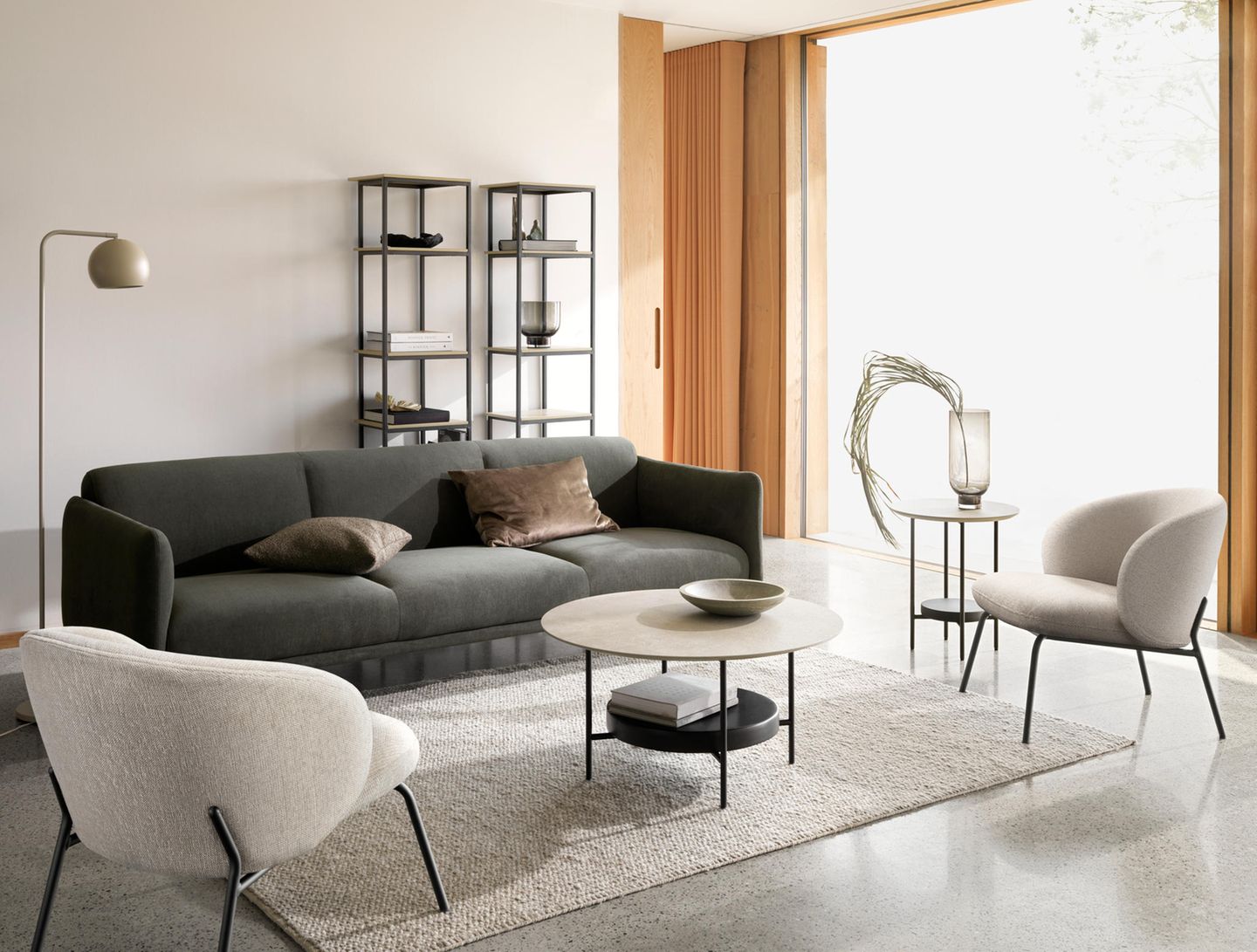 Aufteilung im Wohnzimmer: die „U