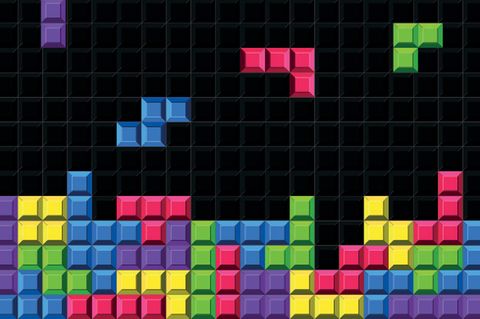 Screenshot, der das Spiel Tetris zeigt