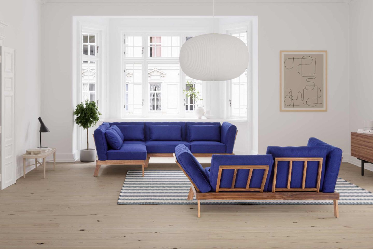 Das Sofa als Raumteiler: So ordnen Sie es richtig an