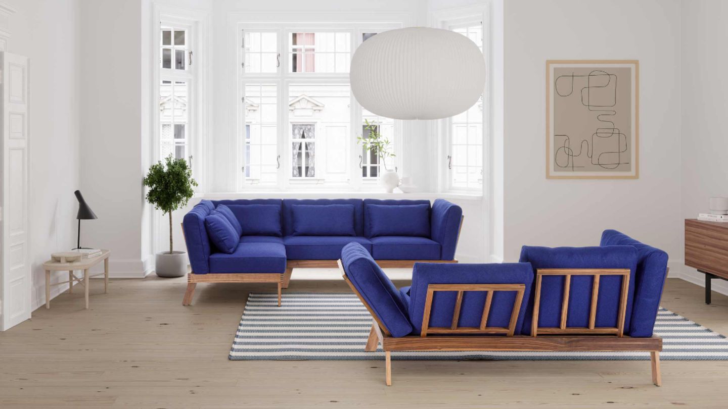 Sofa als Raumteiler in kleinen Wohnbereichen