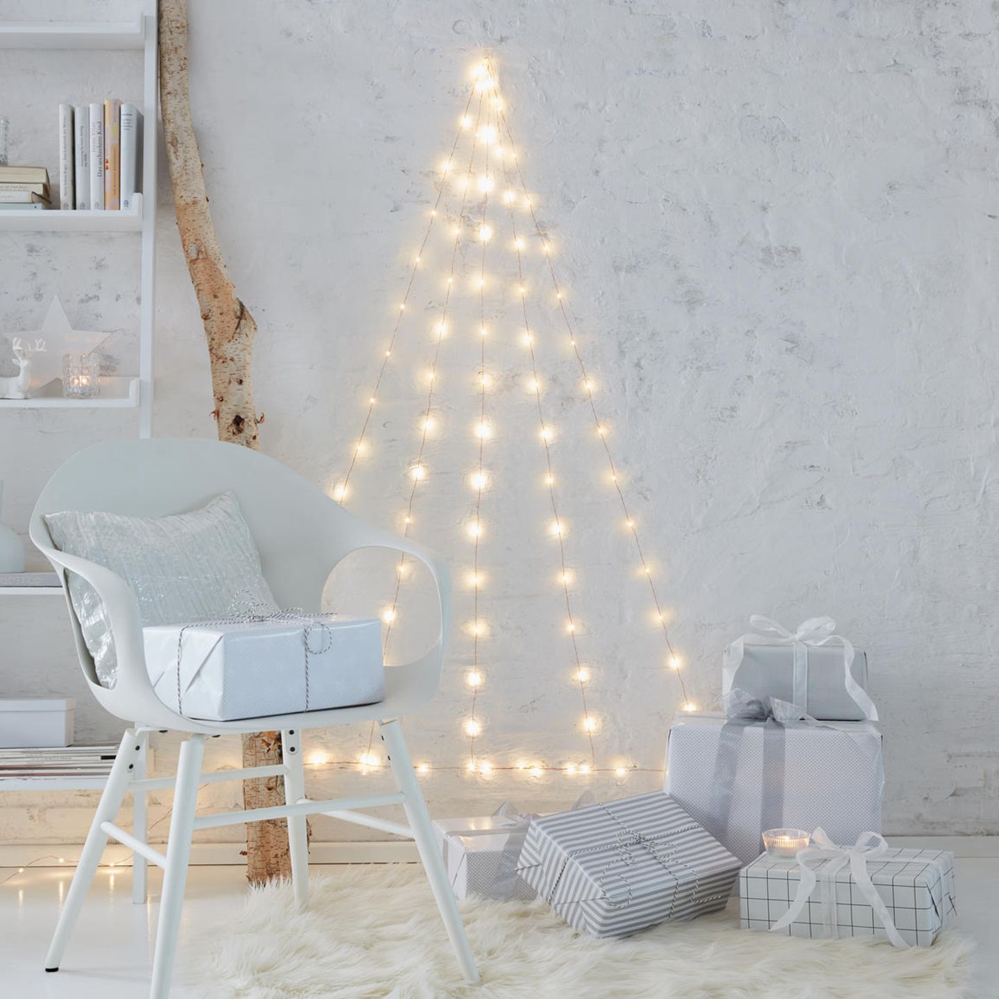 Lichterketten befestigen – an der Wand, am Fenster, an der Decke