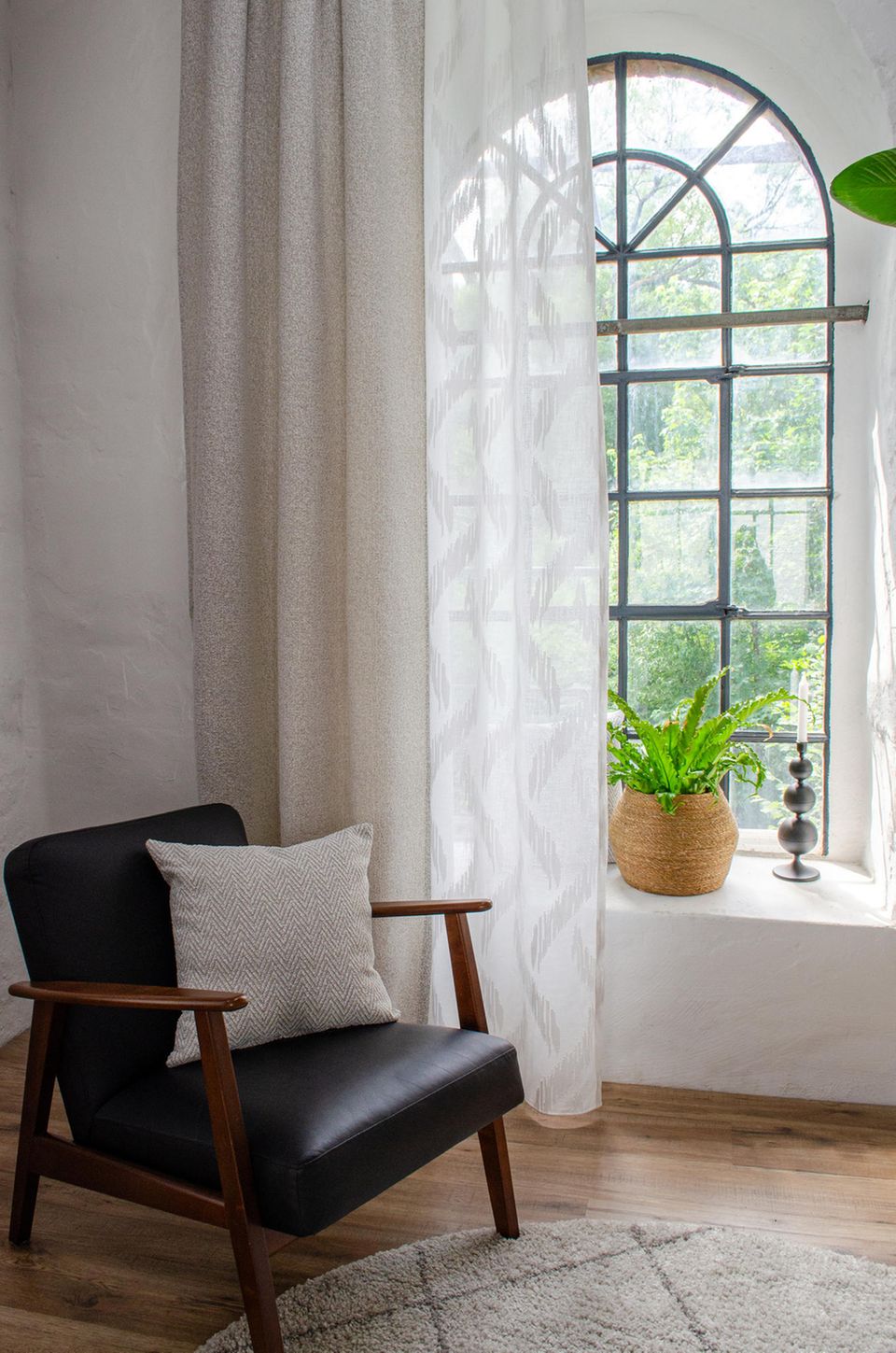 Valea Home Jute-Vorhänge – 2er-Set, Hellbraun, 114 Cm Länge – Rustikale Kurzvorhänge Für Küche & Café