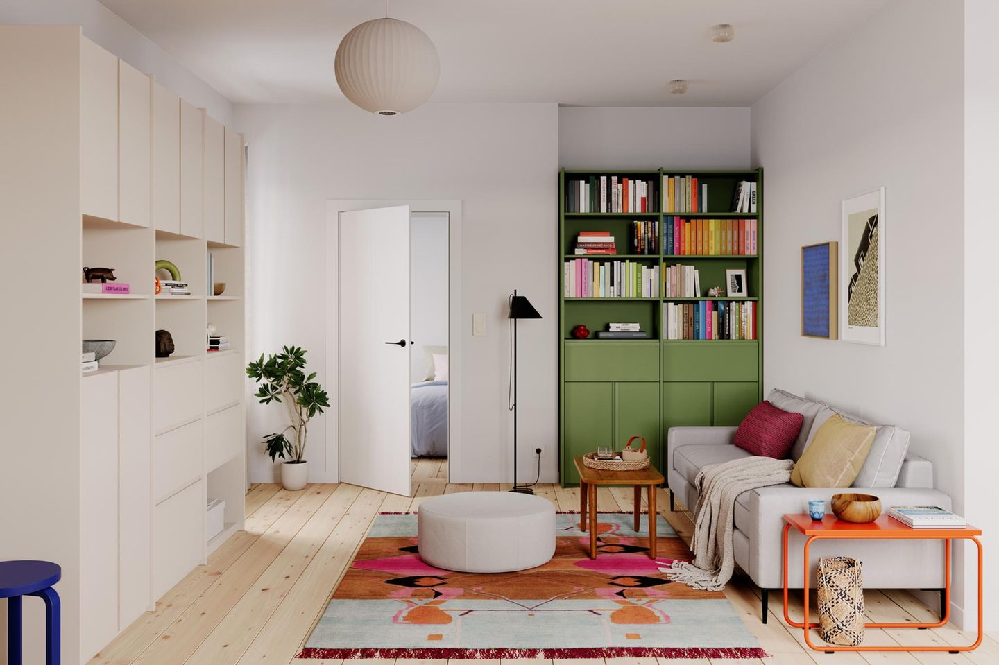 Quadratisches Wohnzimmer einrichten: Tipps und Beispiele
