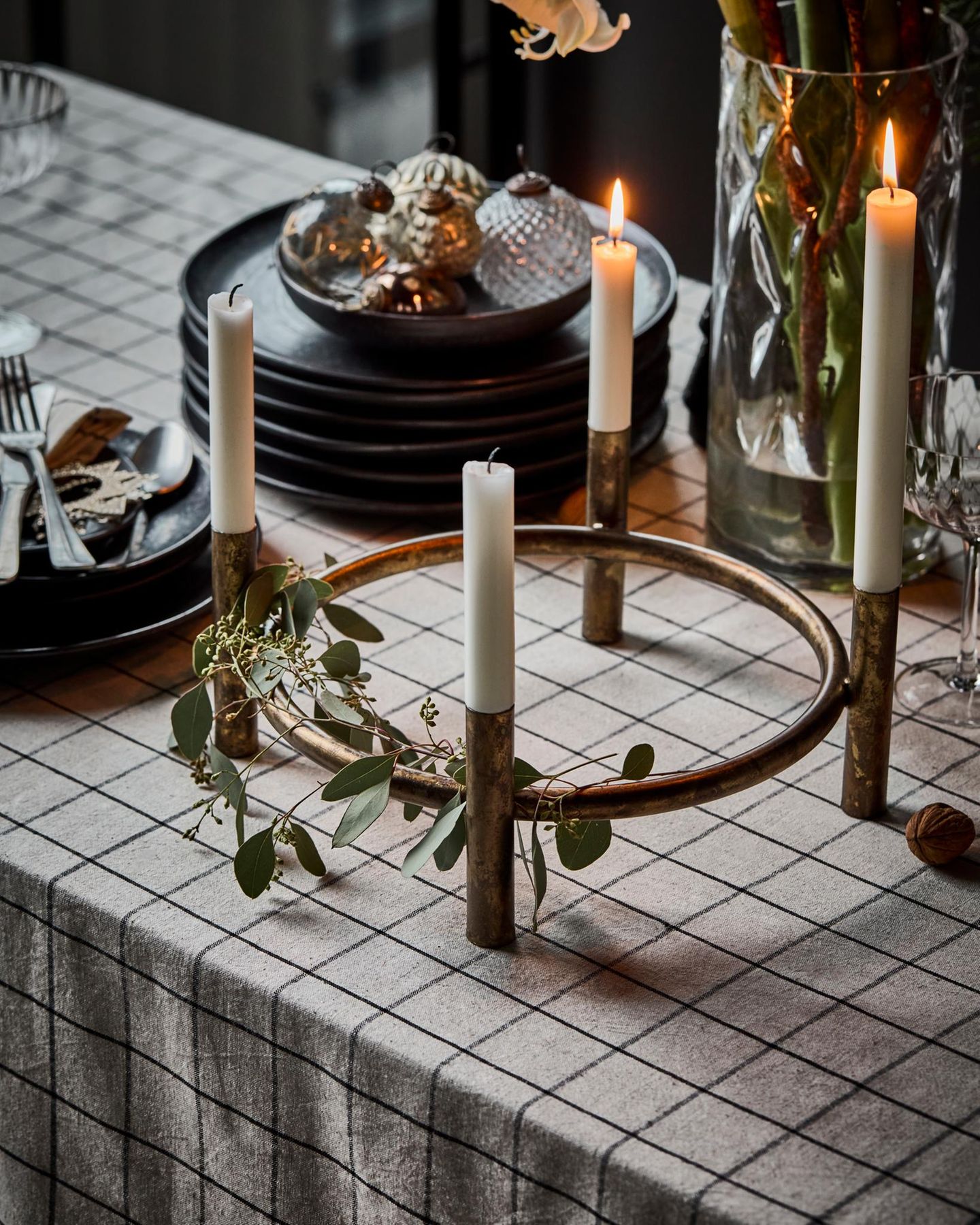 Minimalistische Adventskränze